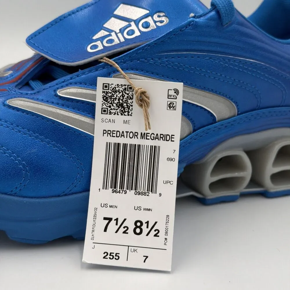 Adidas Men's Predator Megaride Metallic Blue Lifestyle New Shoes JI3515 size 7.5